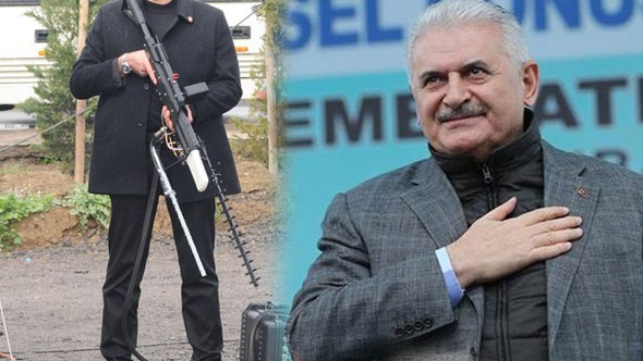 Yıldırım'ın katıldığı törende dikkat çeken silah!