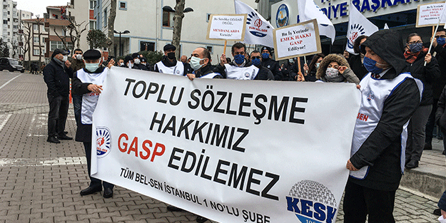 Yine CHP belediyesi yine işçi eylemi