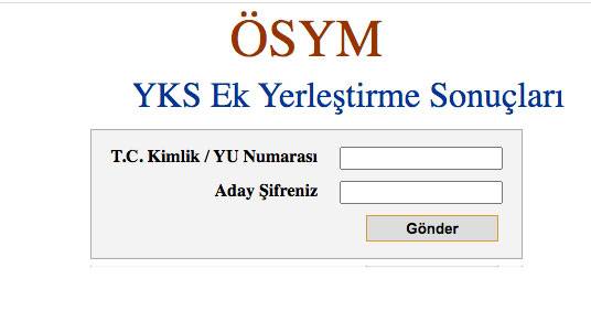 YKK ek yerleştirme sonuçları ne zaman açıklanacak 2021? YKS ek tercih sonuçları sorgulama ekranı