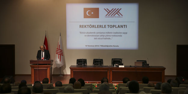 YÖK: Başkomutanımızı saygıyla selamlıyoruz