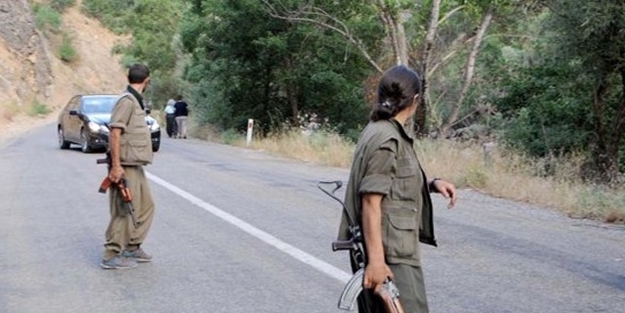 Yol kesen PKK'lılar 2 kişiyi kaçırdı