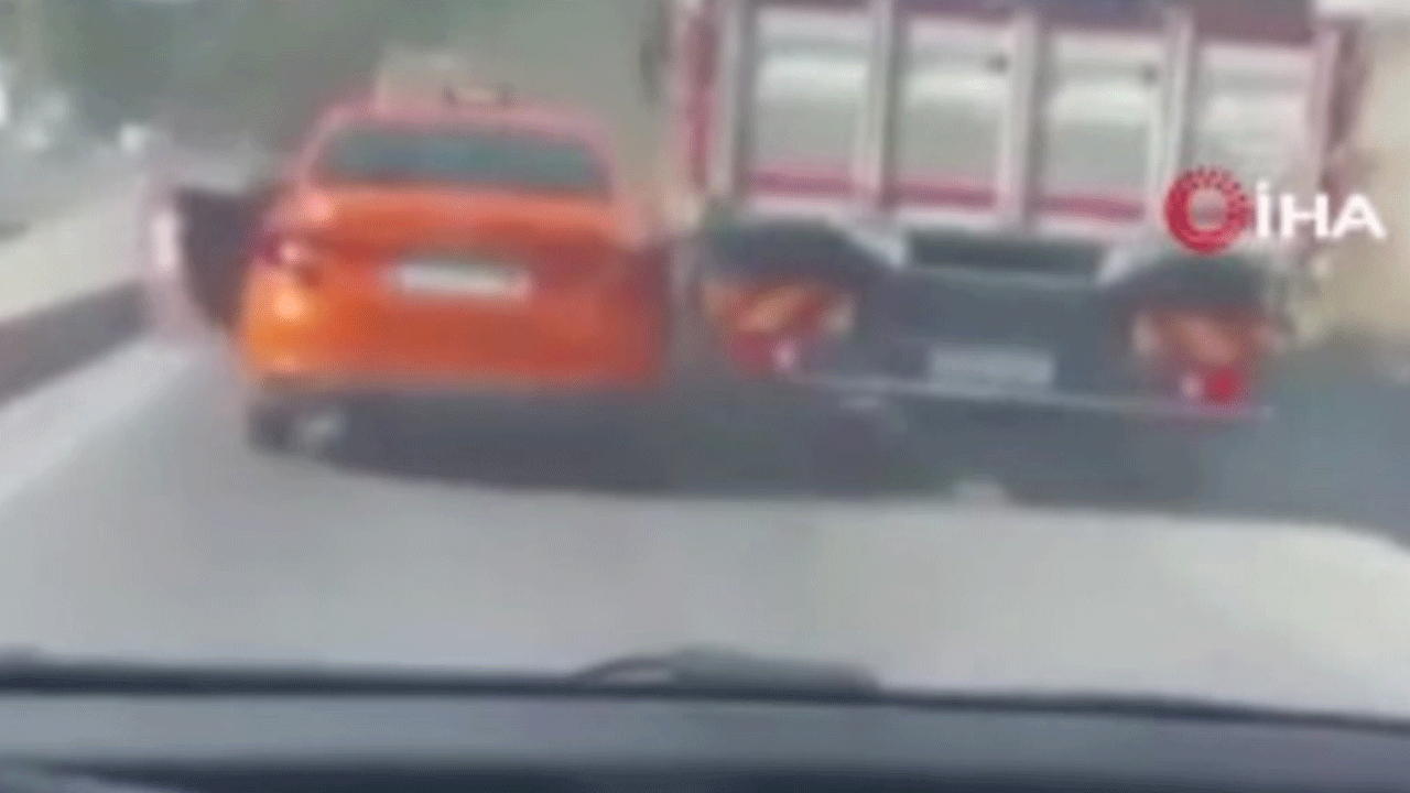 Yol verme tartışması kaza ile bitti: Taksiye çarpıp kaçtı!