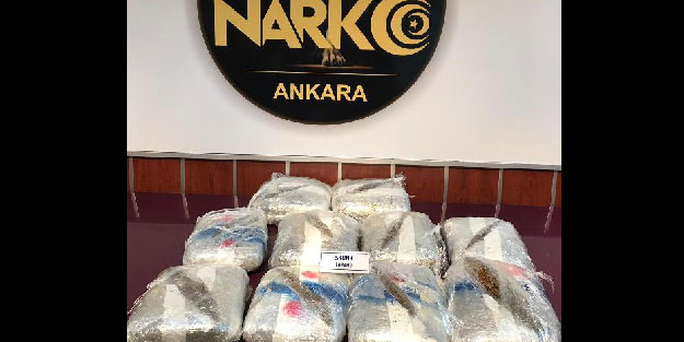Yola kapan atılarak durdurulan otomobilden 10 kilo skunk çıktı