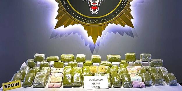 Yolcu otobüsünde 65 kilo 650 gram eroin ele geçirildi