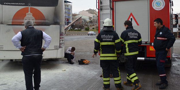 Yolcu otobüsünde yangın çıktı!