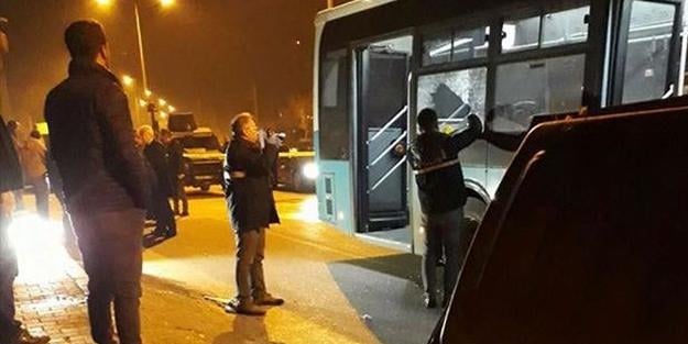 Yolcu otobüsüne molotoflu saldırı