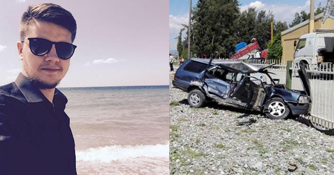 Yolcu treni otomobile çarptı: 1 kişi yaralı