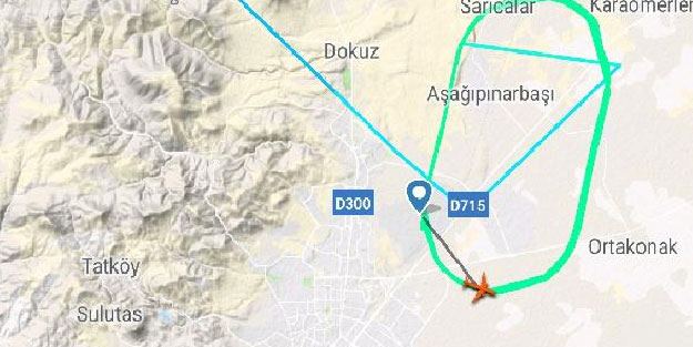 Yolcu uçağı sis nedeniyle 9 tur attıktan sonra inebildi
