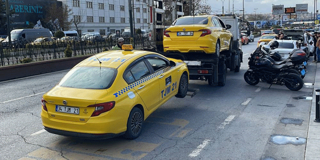 O taksiciler böyle paketlendi