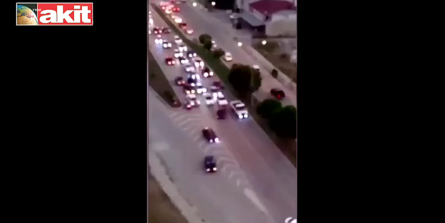 Yolda drift skandalı! Ambulans bunu yapmak zorunda kaldı