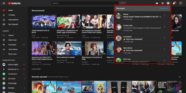 YouTube'un mesajlaşma özelliği masaüstüne de geldi