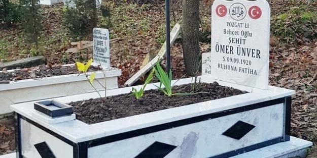 Yozgat şehidi 100 yıl sonra mezar taşına kavuştu