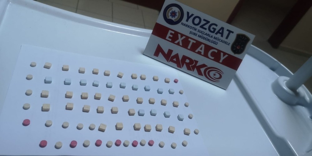 Yozgat’ta 75 adet uyuşturucu hap ele geçirildi 