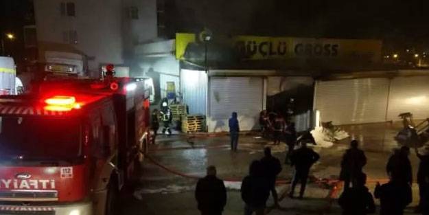 Yozgat’ta markette çıkan yangın korkuttu