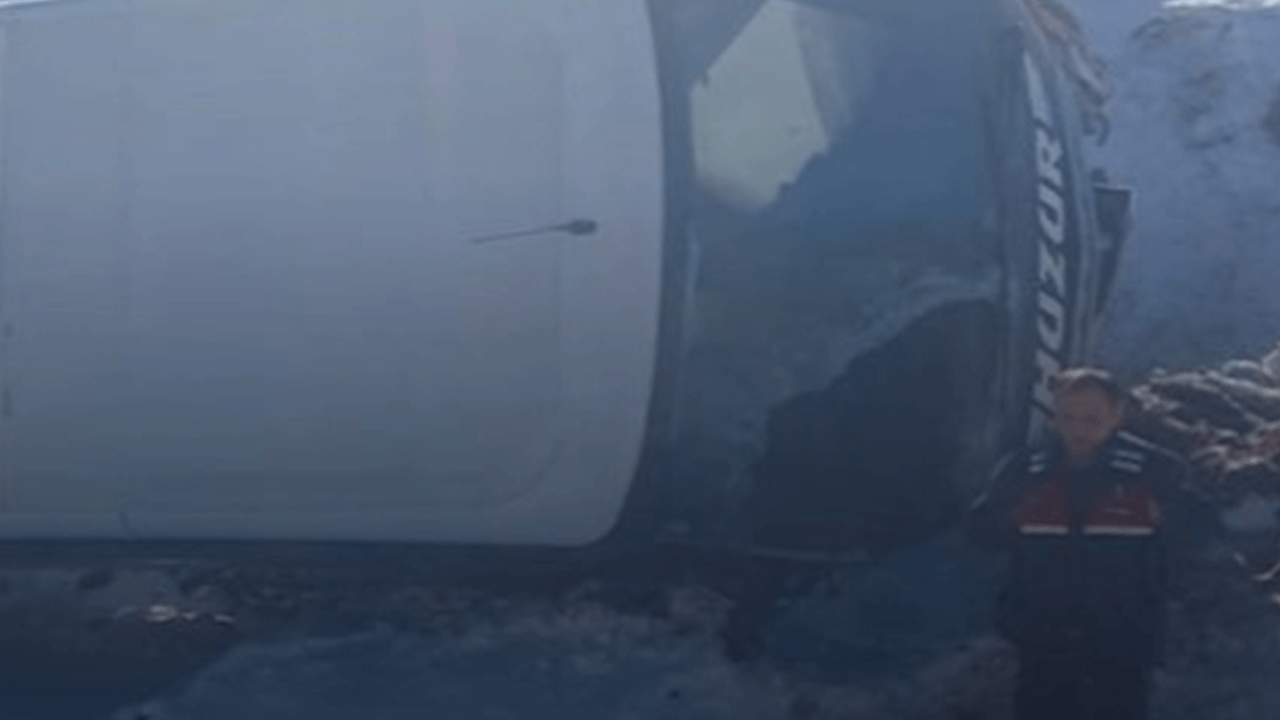 Yozgat'ta meydana gelen otobüs kazasının görüntüleri ortaya çıktı!