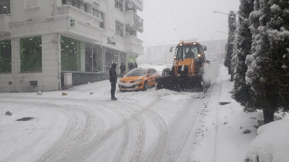 Yozgat’ta yoğun kar yağışı 