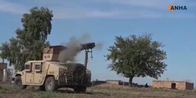 YPG'li teröristler ABD zırhlısını 'füze rampası' yaptı!