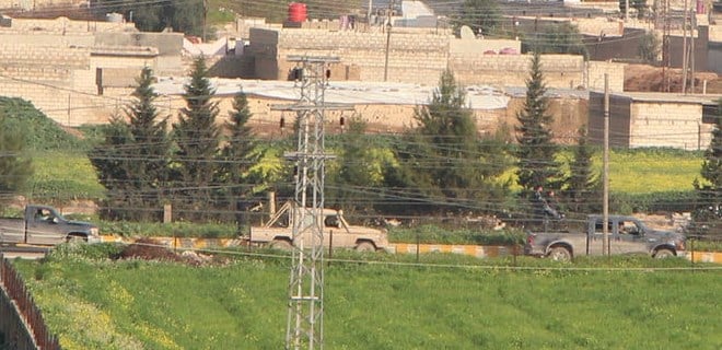 YPG'li teröristlerin konvoyu görüntülendi