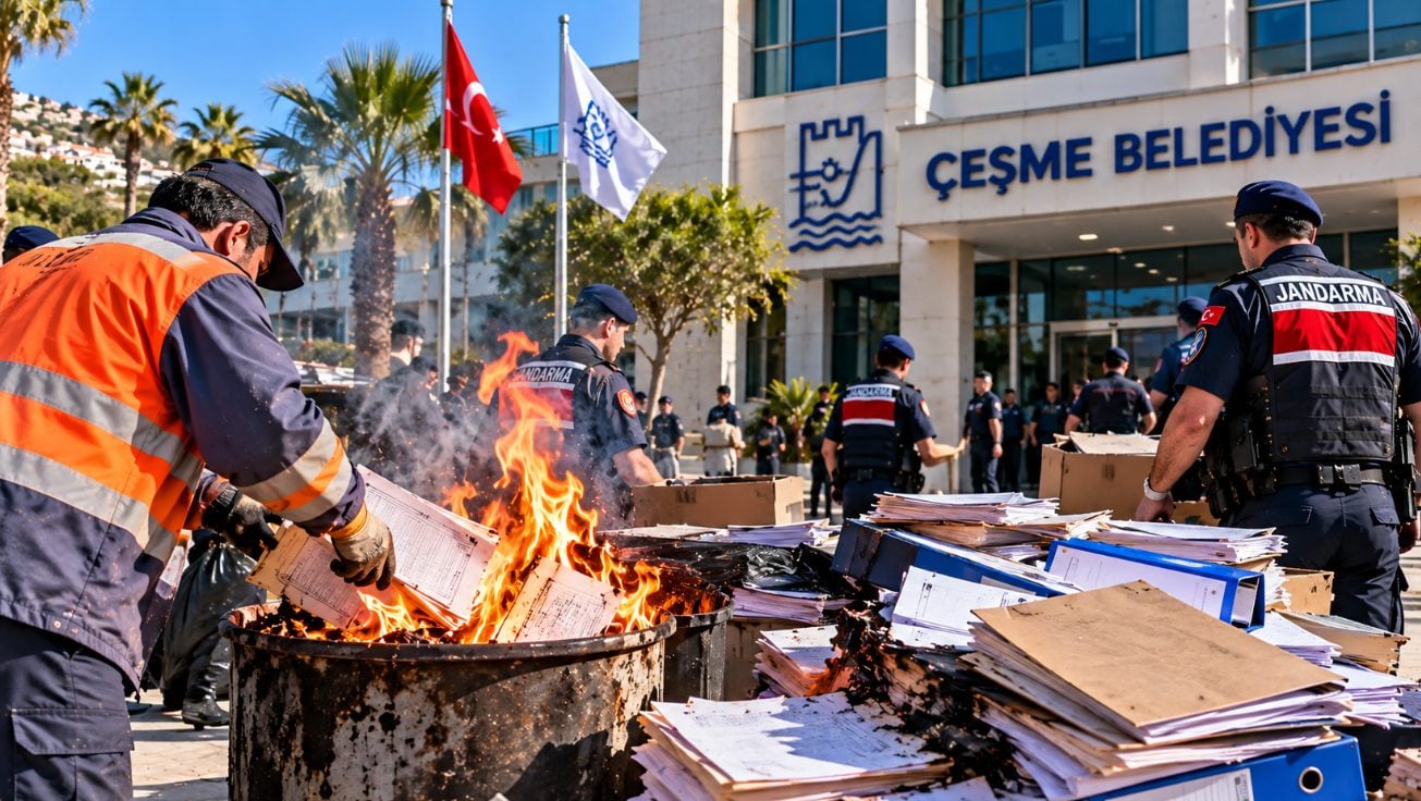 YP’li Çeşme Belediyesi’nde 11 kişinin gözaltına alındığı operasyonda şok detaylar ortaya çıktı! Belediye evraklarını yakarken suçüstü