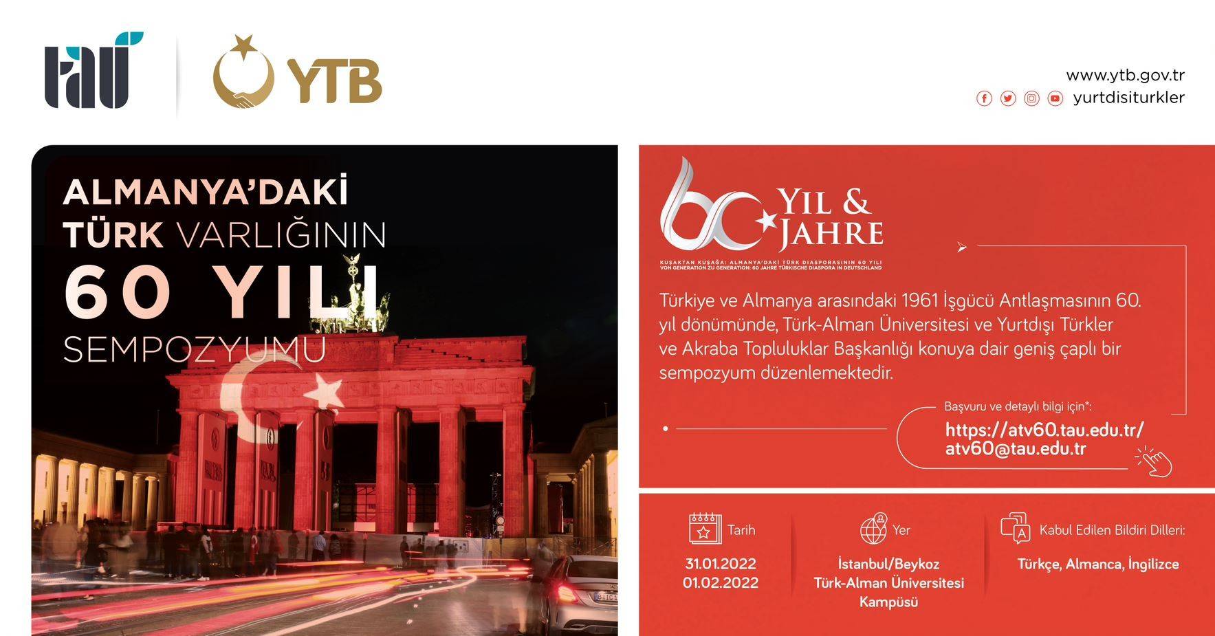YTB’den Almanya'daki Türk Varlığının 60 Yılı Sempozyumu