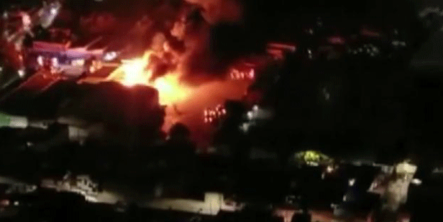 Yük treni gaz tankerine çarptı! 120 ev hasar aldı