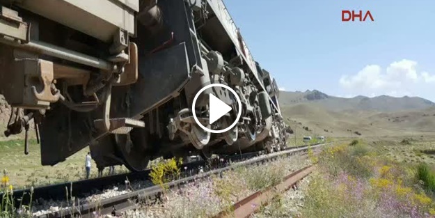 Yük trenine PKK'dan bombalı saldırı