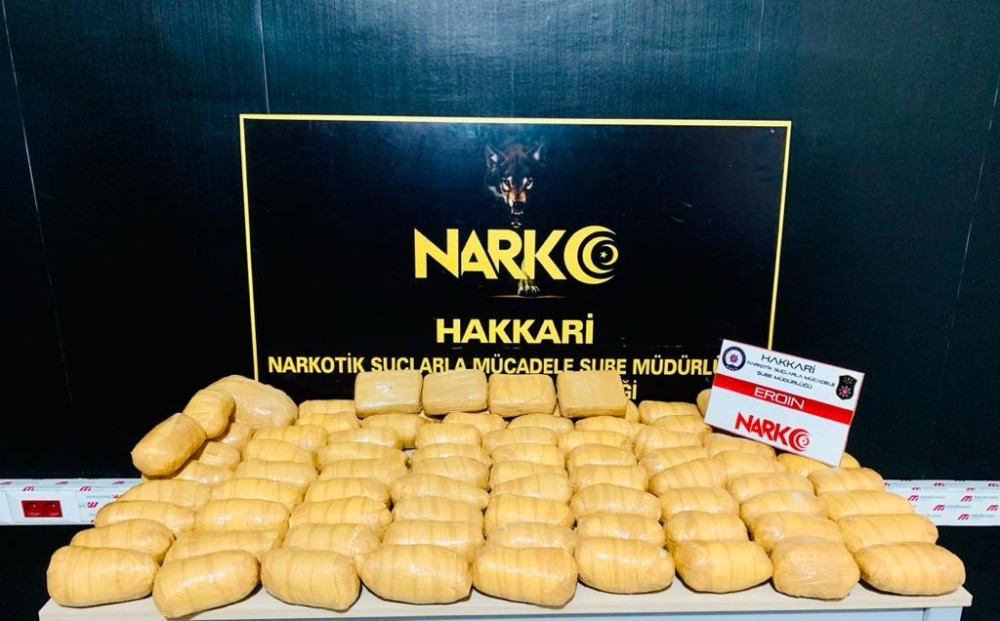 Yüksekova’da 44 kilo eroin ele geçirildi 