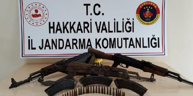 Yüksekova'da PKK'nın silah ve mühimmatı ele geçirildi