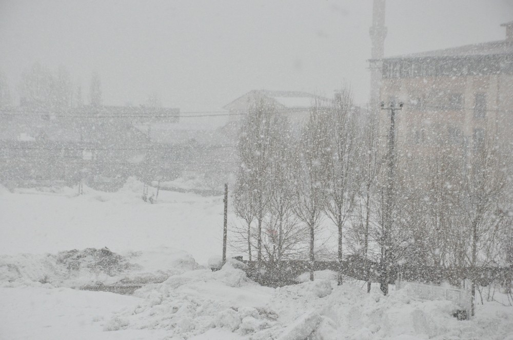 Yüksekova’da yoğun kar yağışı 