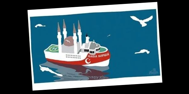 Yunan gazetesinden dikkat çeken Ayasofya karikatürü