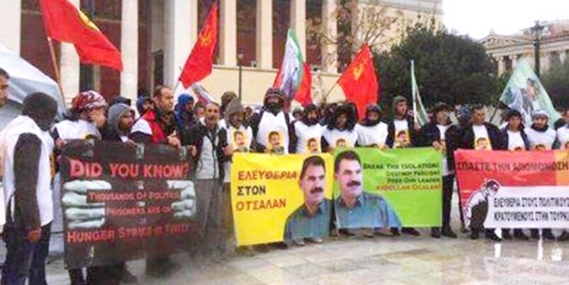 Yunanistan sokaklarında PKK skandalı!