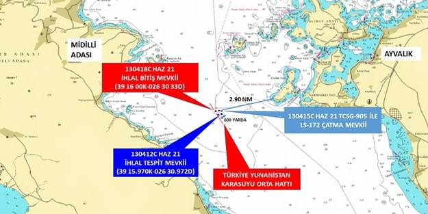 Yunanistan, Türk kara sularını ihlal etti! Türk sahil güvenlik botu üzerine sürüldü