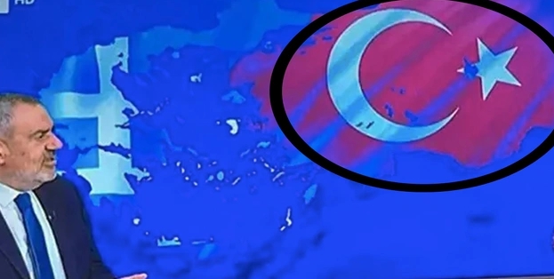 Yunanistan'da canlı yayında harita skandalı! Tepki yağınca kaldırdılar