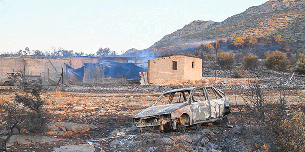 Yunanistan'ın Prodromos köyünde orman yangınları devam ediyor