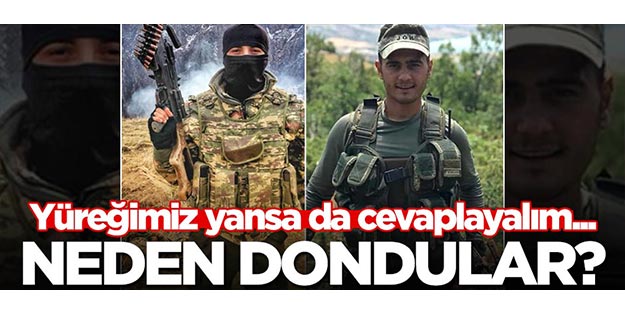Yüreğimiz yansa da cevaplayalım... Neden dondular?