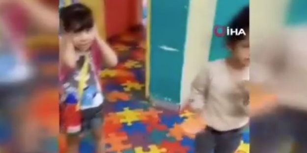 Yürekleri sızlatan görüntü! İsrail'in saldırısıyla korkan çocukların o anları kamerada