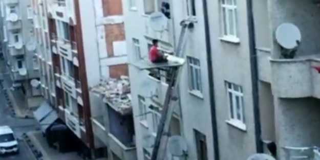 Yüreklerin ağza geldiği an! Korkutan görüntüler böyle kaydedildi