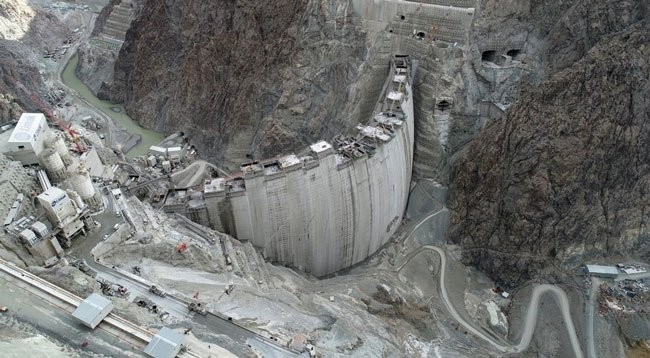 Yusufeli’nde yükseklik 265 metreye ulaştı