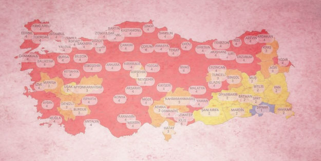 Yüz yüze eğitimden uzaktan eğitime geçen iller hangileri? Kırmızı ve turuncu iller listesi