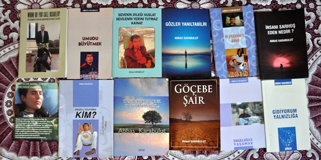 Yüzde 100 engelli şair 12 kitap yazdı