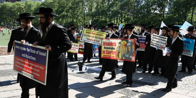 Yüzlerce Ortodoks Yahudi'den Filistin'e destek yürüyüşü
