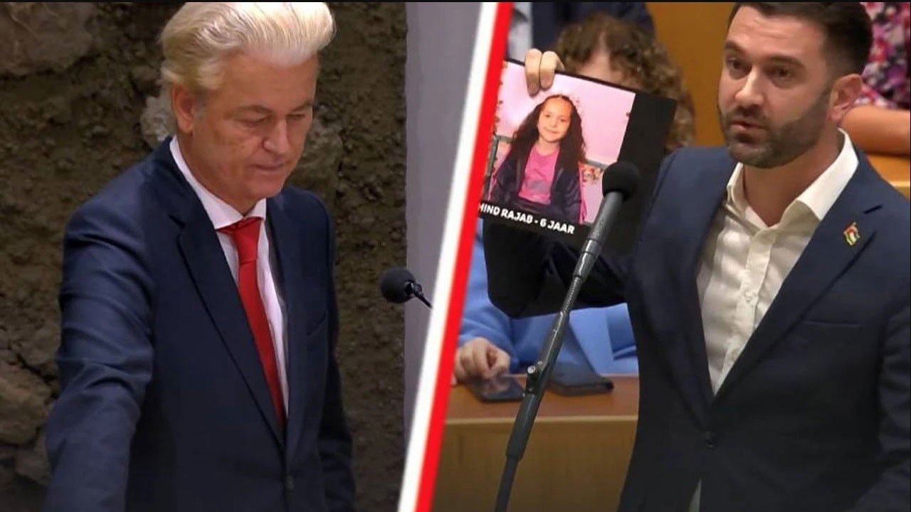 Yüzüne yüzüne çaptılar! Faşist Wilders çocukların fotoğrafına bakamadı