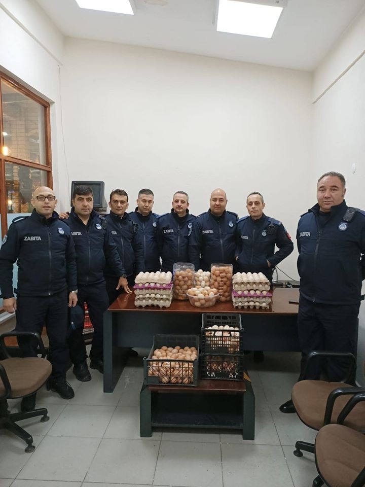 Zabıta ekipleri bu defa köy yumurtalarını denetledi 