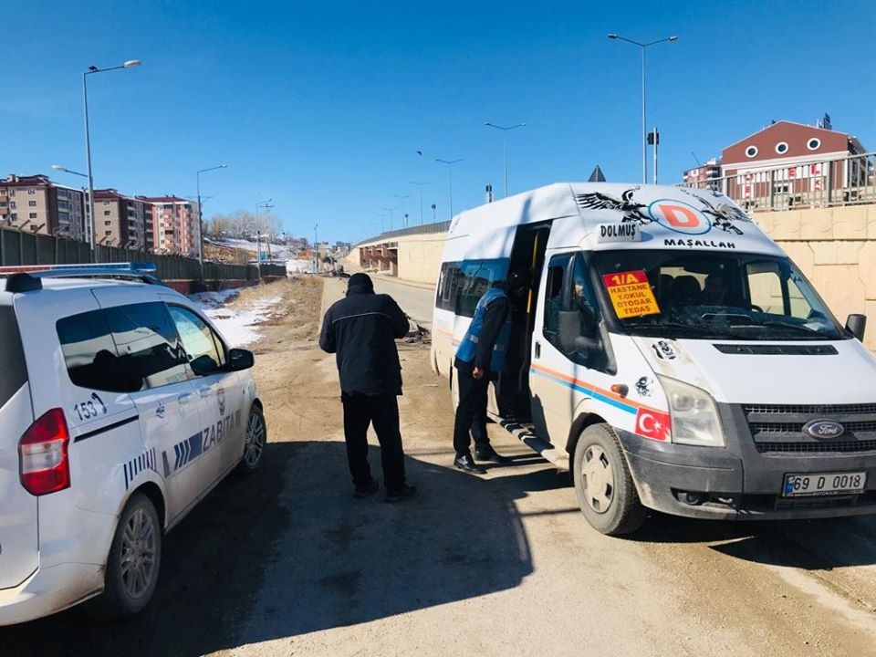 Zabıta ekiplerinden ulaşım denetimi 
