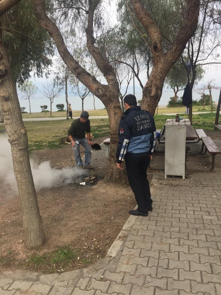 Zabıta mangalcılara göz açtırmadı 