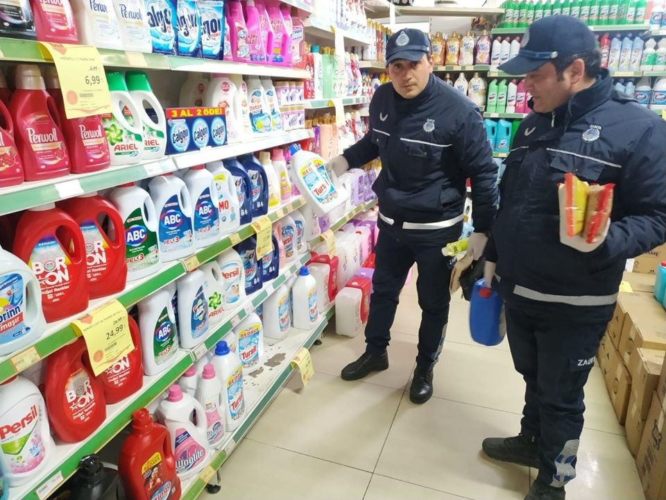 Zabıtadan dezenfektan ürünlerine sıkı denetim 