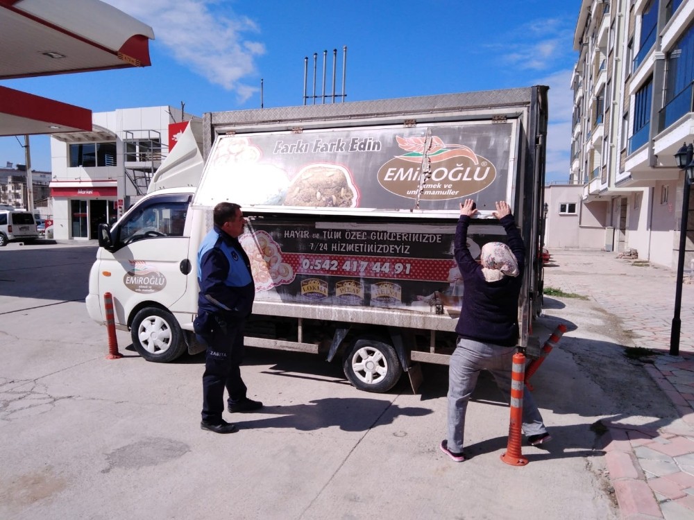 Zabıtadan virüs tedbiri 