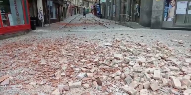 Zagreb'de meydana gelen deprem, büyük hasara neden oldu