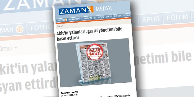 Akit'i yalanlamaya çalışan Zaman yine doğruladı