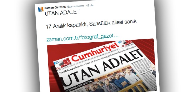 Zaman, Gülen'e 'FETO' diyen gazeteye sırt dayadı